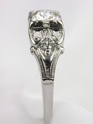 Platinum and Diamond Antique Engagement Ring