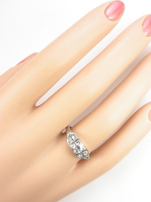 Platinum and Diamond Antique Engagement Ring