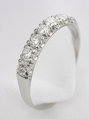 7 Stone Diamond Wedding Band in Platinum