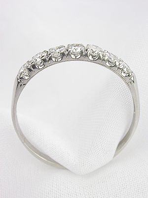 7 Stone Diamond Wedding Band in Platinum