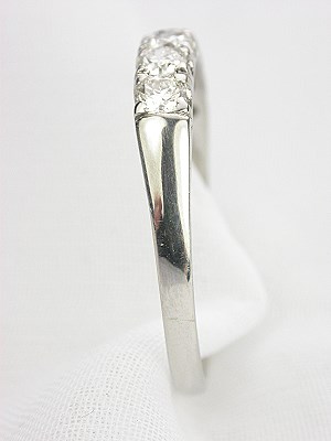 7 Stone Diamond Wedding Band in Platinum