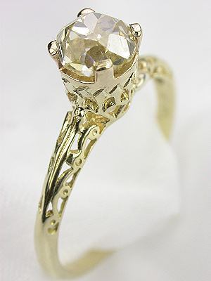 Antique 1930s Filigree Engagement Ring
