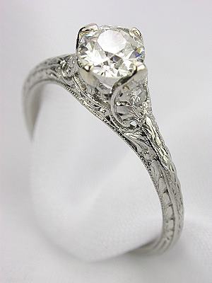 Old European Cut Diamond Engagement Ring