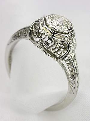 Belais Antique Diamond Engagement Ring