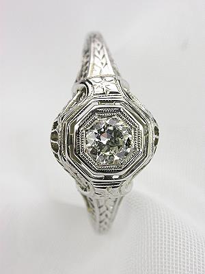 Belais Antique Diamond Engagement Ring