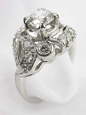 1940's Platinum and Diamond Engagement Ring