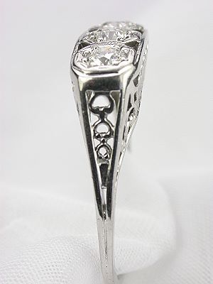 Old European Cut Diamond Antique Filigree Ring