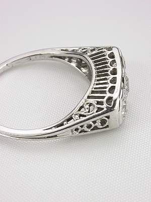 Old European Cut Diamond Antique Filigree Ring