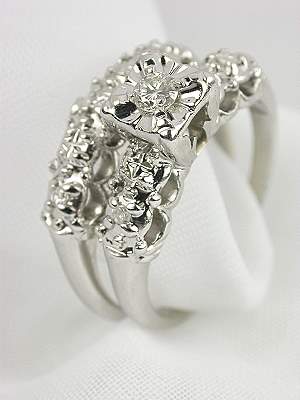 1940s Antique Diamond Wedding Set