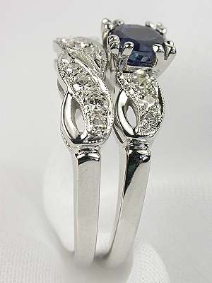 Topazery Sapphire and Diamond Bridal Set