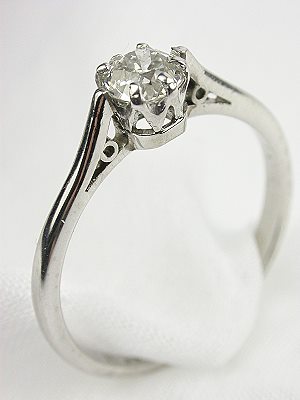 Old European Cut Diamond Engagement Ring