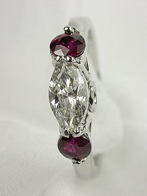Ruby and Diamond Engagement Ring by Aletto