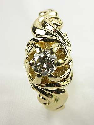 Art Nouveau Style Diamond Engagement Ring