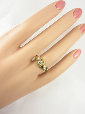 Art Nouveau Style Diamond Engagement Ring