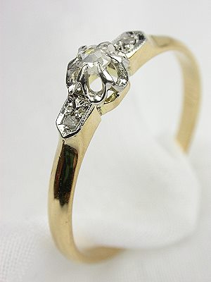 Victorian Rose Cut Diamond Engagement Ring