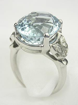 1950's Classic Aquamarine Engagement Ring