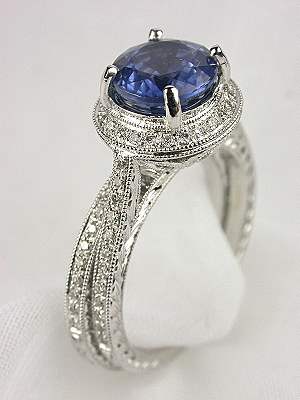 Beverley K Sapphire and Diamond Bridal Set