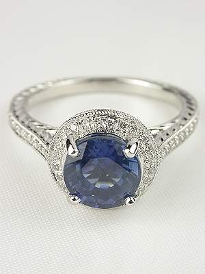 Beverley K Sapphire and Diamond Bridal Set