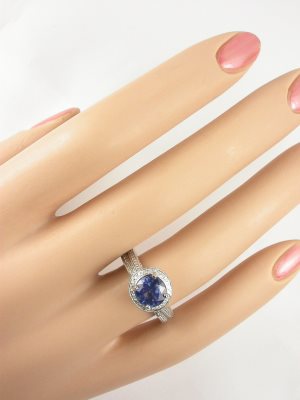 Beverley K Sapphire and Diamond Bridal Set