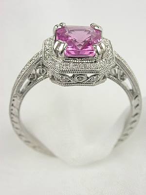 Romantic Pink Sapphire Engagement Ring