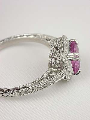 Romantic Pink Sapphire Engagement Ring