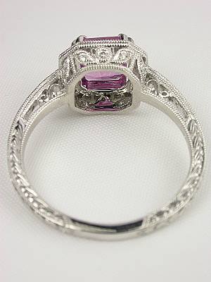 Romantic Pink Sapphire Engagement Ring