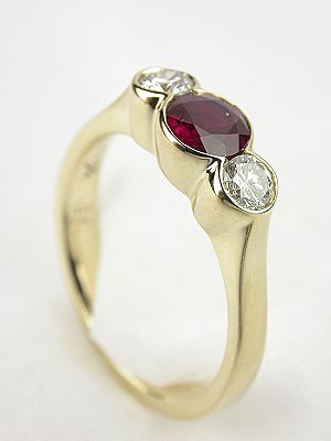 Ruby and Diamond Engagement Ring by DeAtley