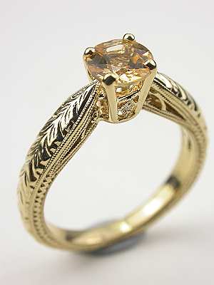 Topaz Engagement Ring in Yellow Gold