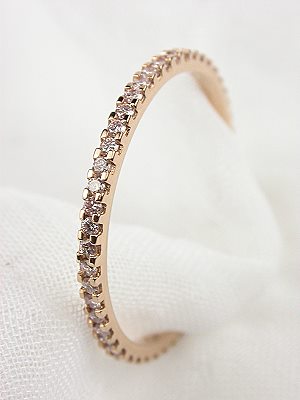 Rose Gold and Pink Diamond Eternity Band
