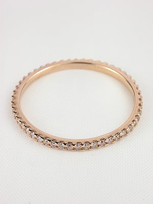 Rose Gold and Pink Diamond Eternity Band