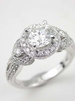 Romantic Diamond Engagement Ring