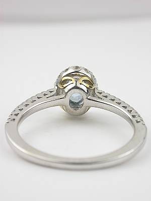 Antique Style Aquamarine Engagement Ring