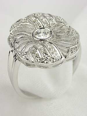 Antique Style "Circle of Light" Diamond Ring