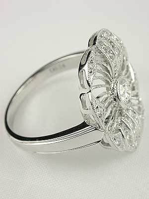 Antique Style "Circle of Light" Diamond Ring