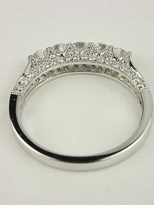 Antique Style 5 Stone Diamond Wedding Ring