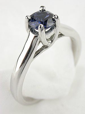 Blue Sapphire Classic Engagement Ring