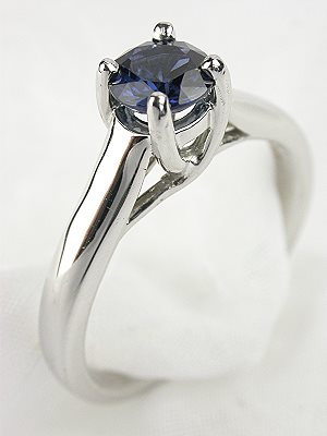  Blue Sapphire Classic Engagement Ring 