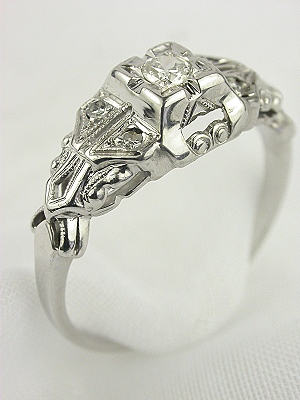Antique Diamond Engagement Ring Circa 1930