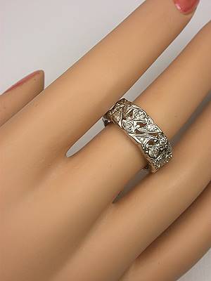Extra Wide Antique Wedding Ring