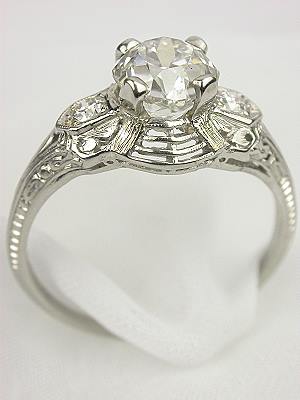 Antique Diamond Engagement Ring by C.D. Peacock