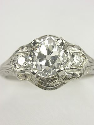 Antique Diamond Engagement Ring by C.D. Peacock