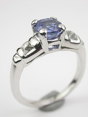 Vintage Engagement Ring with Sapphire