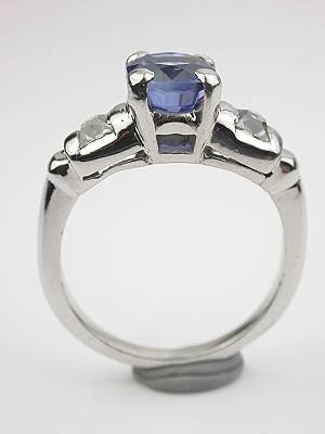 Vintage Engagement Ring with Sapphire