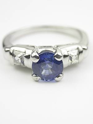 Vintage Engagement Ring with Sapphire