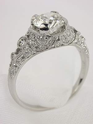 Edwardian Inspired Diamond Engagement Ring