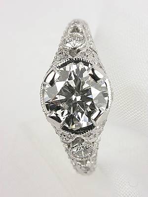 Edwardian Inspired Diamond Engagement Ring