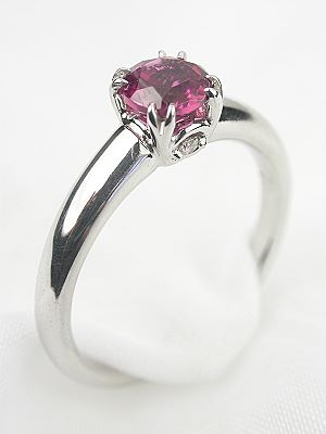 Pink Tourmaline Engagement Ring 