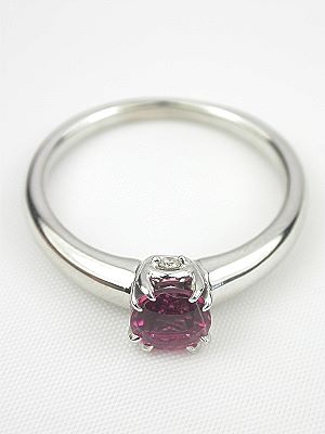 Pink Tourmaline Engagement Ring