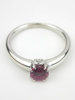 Pink Tourmaline Engagement Ring 