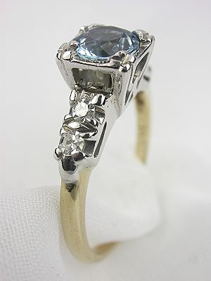 1945 Classic Aquamarine Engagement Ring